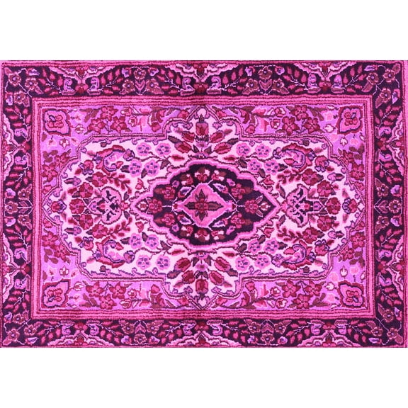 Ahgly Company Indoor Rectangle Persian Pink Traditional Area Rugs, 8' x 10'