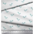 thumbnail image 3 of Soimoi Tissu Vert Poly Georgette Imprimé Floral Bourgeon Artistique au Mètre 52 Pouces de Large, 3 of 6