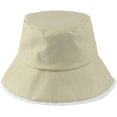 thumbnail image 2 of CoCopeaunts Bucket Hat for Women Autumn Winter Faux Leather Lambswool Fleece Warm Basin Hat Fashion Two Side Wear Fisherman Hat, 2 of 8