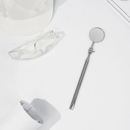 KONTONTY Round Telescoping Inspection Mirror 30mm Mini Swivel Mirror for Mechanics Stainless Steel Extendable Tool for Observation