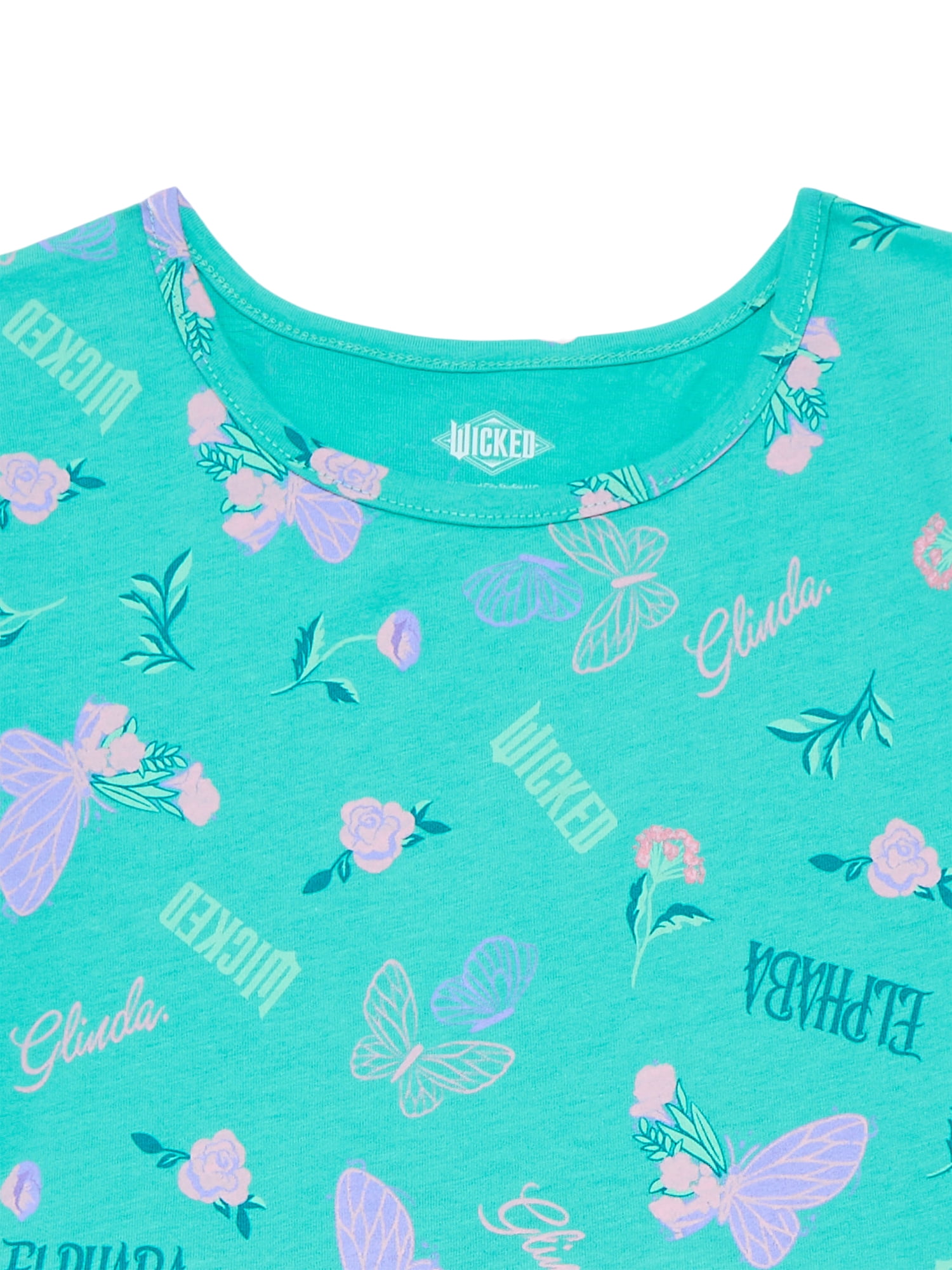 Wicked Girls Allover Print Dress with Short Sleeves, Sizes 4-12