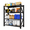 Black, variant on 48" W Garage Shelving 3000LBS Garage Shelving Heavy Duty 4-Tier Metal Storage Shelves Adjustable Shelf Unit Storage Rack for Basement Supermarket Warehouse 48" W x 20" D x 78" H Orange-White