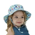 thumbnail image 3 of Summer Kids Baby Girls Printed Sun Hats Sun Protection Bucket Hat Outdoor Fishman Caps, 3 of 4