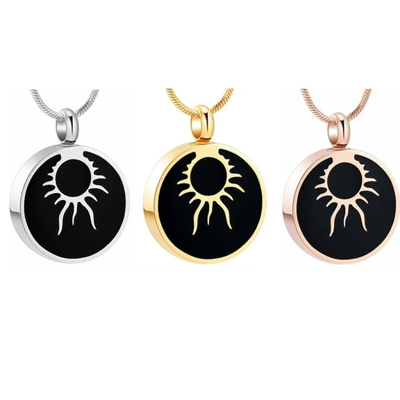 Sun Cremation Pendant Small Urns For Ashes Keepsake Necklace Cremation Jewellery