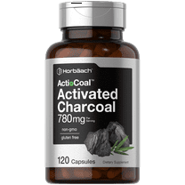 Horbaach Charcoal Pills 780mg | 120 Capsules | Activated Charcoal from Coconut Shells | Non-GMO and Gluten Free | Acti-Coal by Horbaach
