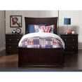 thumbnail image 4 of Bowery Hill Twin Solid Wood Bed with Footboard with USB Charger in Espresso, 4 of 8