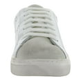thumbnail image 3 of Steve Madden Rezume White Rounded Toe Fashion Lace up Leather & Suede Sneakers (White, 7), 3 of 3
