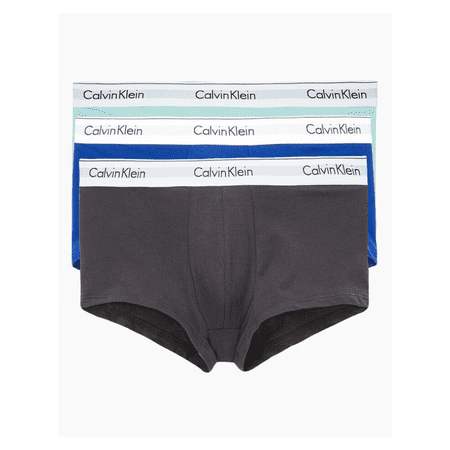 CALVIN KLEIN Men's NB1085909 MODERN COTTON STRETCH 3 PACK LOW RISE TRUNK SIZE M