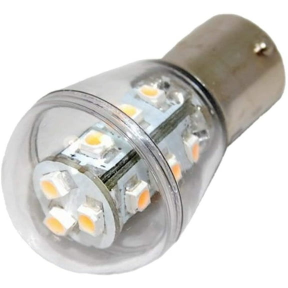 HQRP Waterproof BA15s Bayonet Base 15 LEDs SMD 3528 LED Bulb Cool White for #1141 #1156 Jayco RV Interior / Porch Lights