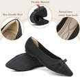 thumbnail image 3 of Northblanc Flats for Womens Pointed Toe Ballet Flats with Bow Comfortable Knit Dressy Flats, 3 of 8