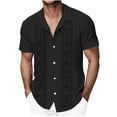 thumbnail image 2 of UVEASISHA Hawaiian Shirts for Men Short Sleeve Vintage Summer Shirt Regular Fit Casual Button Down Shirts Summer Lightweight Bowling Shirt Black XXL, 2 of 4