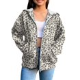 thumbnail image 2 of EnJoCho Girls Leopard Print Hoodie Zip Up Full Zip Hooded Sweatshirt Jacket Long Sleeve Fleece Lined Casual Fall Winter Coat with Pockets for Kids Teens, 2 of 6