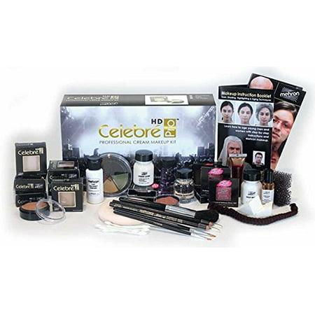LWS LA Wholesale Store  Mehron Celebré Professional HD Cream Makeup Kit |Complete Makeup Artist Beauty Set for Theatre, Stage, Movies, Special Effects, Videos, Photography|Skin, Eyes &