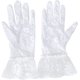 thumbnail image 4 of Zhuge Guantes de encaje con estampado de flores y volantes hasta la muñeca para mujer, 4 of 4