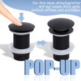 thumbnail image 2 of Desagüe Universal MACHAO para Lavabo Sin Rebosadero Pop Up Negro, 2 of 5