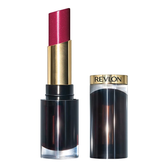 2 Pack REVLON Super Lustrous Glass Shine Lipstick, Flawless Moisturizing Lip Color with Aloe, Hyaluronic Acid and Rose Quartz, Glass Ruby (025), 0.15 oz