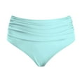 thumbnail image 5 of Women's Summer Solid Color Pleated Beach Swim Trunks - Double - Layered, Suitable for Beach, 5 of 5