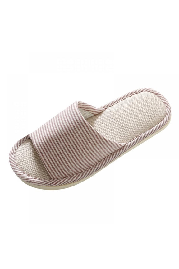 Linen Indoor Home Slippers For Men And Women Home Garden Household Commodities Slippers