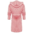 thumbnail image 5 of amlbb Bathrobe for Women Long Plush Bathrobe Women Winter Lengthened Plush Shawl Bathrobe Long Sleeve Robe Hooded Coat, 5 of 6