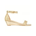 thumbnail image 2 of Women's Adjustable Ankle Strap Open Toe Low Wedge Sandal Comfortable Platform Heeled Sandals, 2 of 5