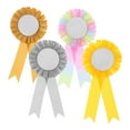 thumbnail image 5 of UPKOCH 4Pcs Award Ribbon Rosette Vibrant Design Tinplate and Ribbon for Celebration and Decoration, 5 of 7
