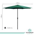 thumbnail image 3 of Sombrilla Para Exterior Jardin Playa 2.7mts Acero Reforzada verde Sky Green HJSB25140001, 3 of 8