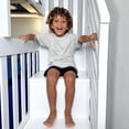 thumbnail image 6 of Max & Lily Solid Wood Twin over Full with Staircase for Kids, White, 6 of 13