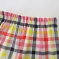 thumbnail image 6 of Kids Girls Two Piece Outfits Summer Butterfly Cartoon Print Fly Sleeve T Shirt Tops And Plaid Shorts Clothing Sets, 6 of 6