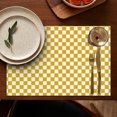 thumbnail image 5 of Set of 4 Non Slip Checkered Placemats Machine Washable Durable Linen Table Mats Heat Resistant Wrinkle Free Grip Plaid Place Mats for Dining Table Kitchen, 5 of 6