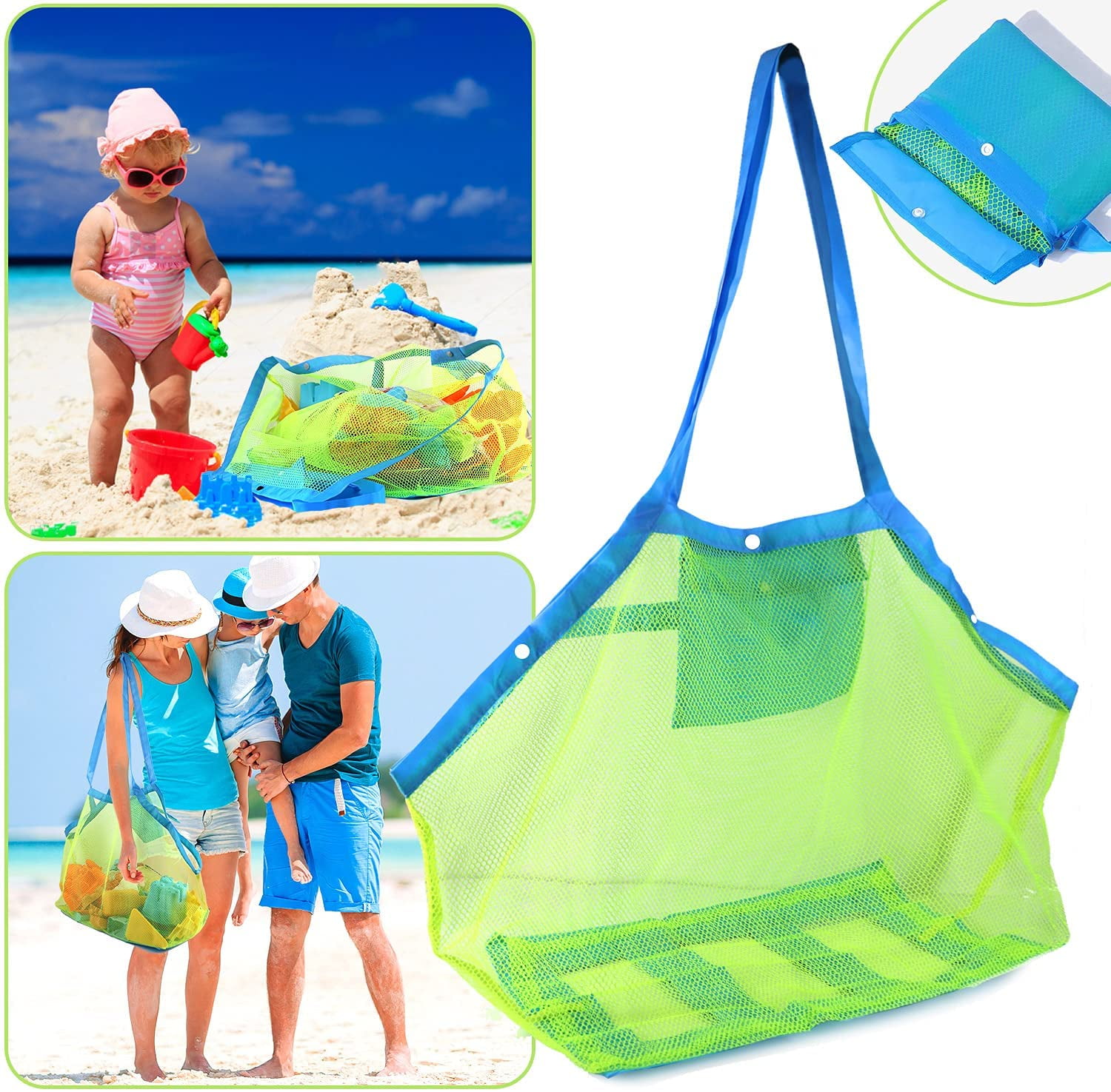 Mesh Beach Bag Extra Large Beach Bags and Totes for Holding Beach Toys ...