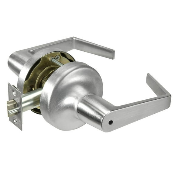Yale AU5302LN 626 Grade 2 Privacy/Bedroom/Bath Cylindrical Lock Augusta Lever Non-Keyed Satin Chrome Finish Non-handed
