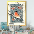 thumbnail image 1 of Designart Christmas Bullfinch Birds Traditional Framed Wall Art, 1 of 4