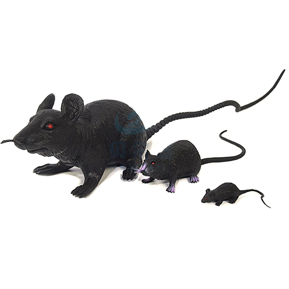 Simulated Rats Mice Mouse Halloween Pranks Props Toy PVC Play Game Decoration 
