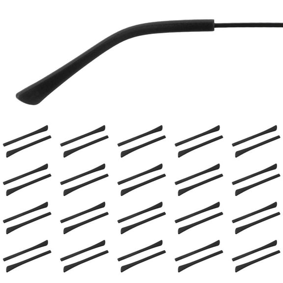 Uxcell Glasses Ear Cushion Eye Glasses Silicone Ear Grippers Anti-Slip Replacement Temples Black