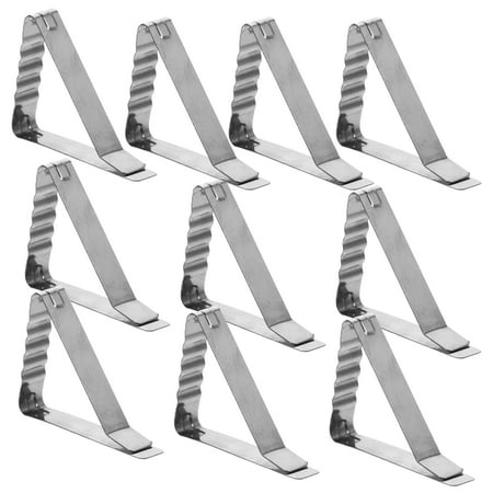 

10PCS Tablecloth Clip Stainless Steel Picnic Table Cloth Holder for Outdoor