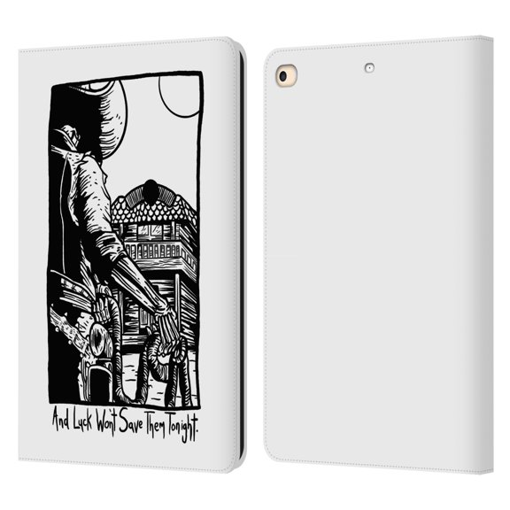 Head Case Designs Officially Licensed Matt Bailey Art Luck Won't Save Them Leather Book Wallet Case Cover Compatible with Apple iPad 9.7 2017 / iPad 9.7 2018