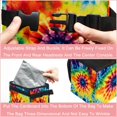 thumbnail image 4 of Tie Dye Foldable Car Trash Can with Lid - Leak-proof Hanging Storage Bag for Car - Trash Can for Car, 4 of 6