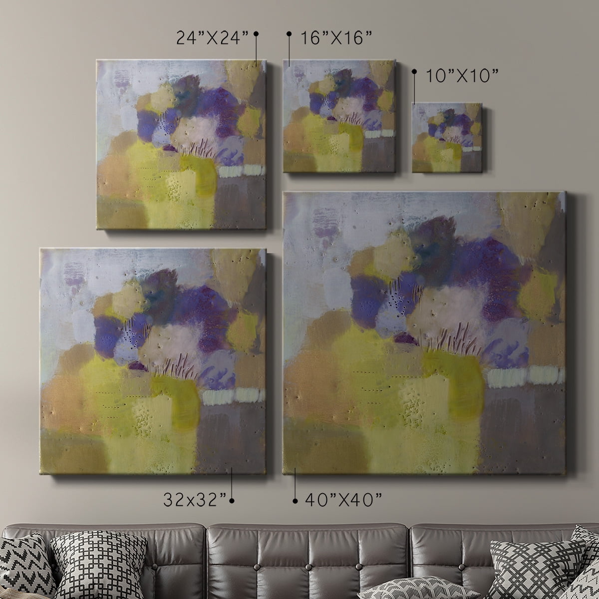 Wexford Home Blume IV-Premium Gallery Wrapped Canvas, 32" x 32" - Ready to Hang