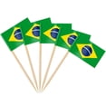 thumbnail image 1 of Banderitas para palillos AhfuLife Brasil 200 piezas, doble cara, 1 of 7