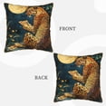 thumbnail image 3 of Xecao Leopard Reading Tarot Cards Print Soft Velvet Decorative Throw Pillow Covers, Square Cushion Cases for Bed, Sofa, Living Room, Car, and Indoor Outdoor Use-16"x16", 3 of 8