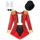thumbnail image 4 of Traje de maestro de ceremonias de circo con lentejuelas para mujer, vestido de leotardo con flecos en los hombros y manga larga, disfraz de Halloween, frac, 4 of 5