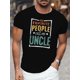 thumbnail image 1 of [Camiseta de tío, informal de verano] Camiseta informal de manga corta para hombre - "Mis personas favoritas me llaman tío" - Perfecta para el verano, camiseta deportiva de ocio, 1 of 5