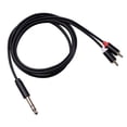 thumbnail image 3 of 2X Cable de 6,35 mm Una 2RCA, Cable RCA de 6,35 mm Macho Una 2 RCA Macho Adaptador de Audio Estéreo Divisor Y Cable RCA -3 Metros, 3 of 5