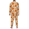 thumbnail image 2 of Halloween Costumes Mens Pajamas Set, halloween pumpkin ghost fun Halloween Pajamas Button Down Long Sleeve Loungewear Halloween Sleepwear Pjs sets for Men, 2 of 7