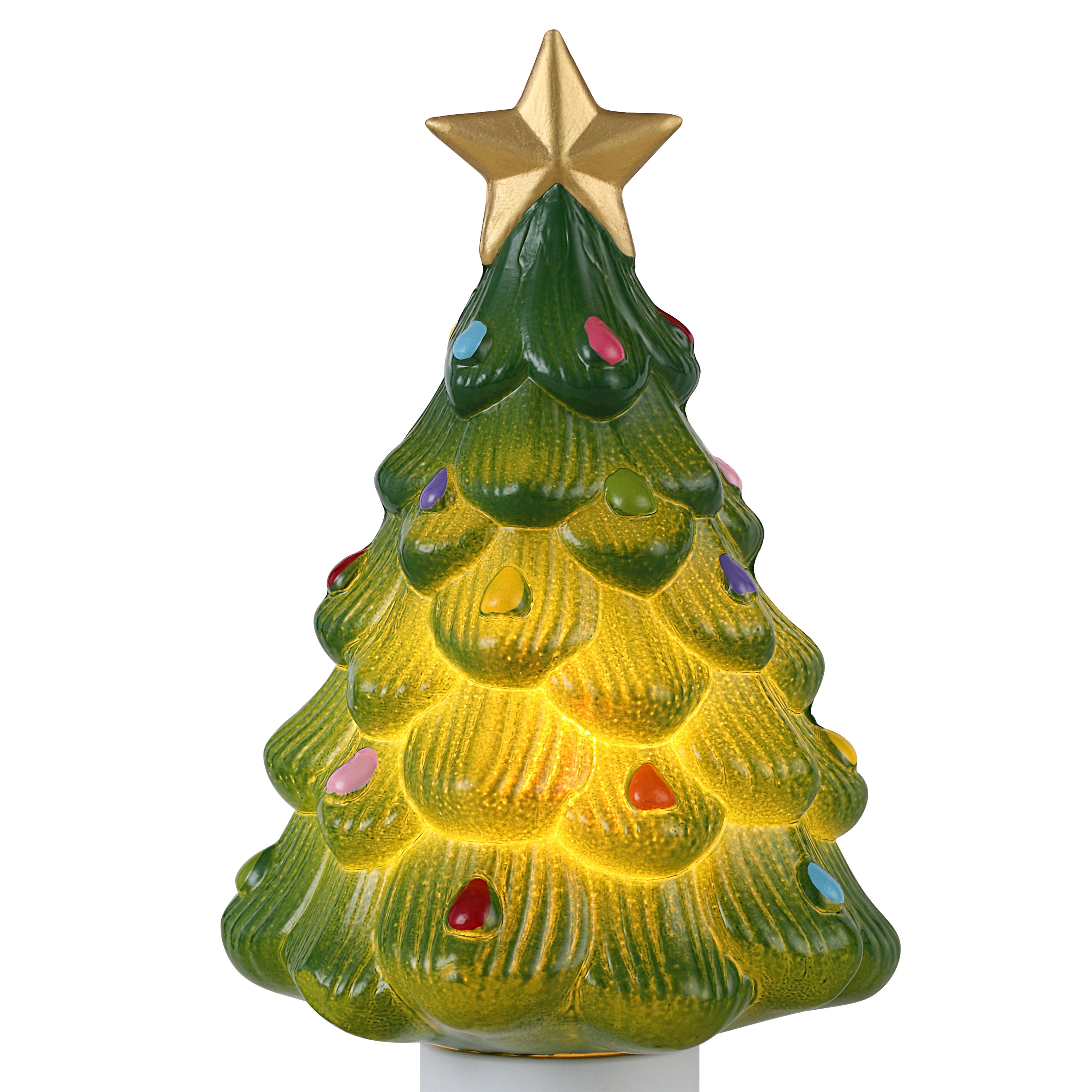 Mr. Christmas Decorative Green Christmas Tree Nightlight, Warm White