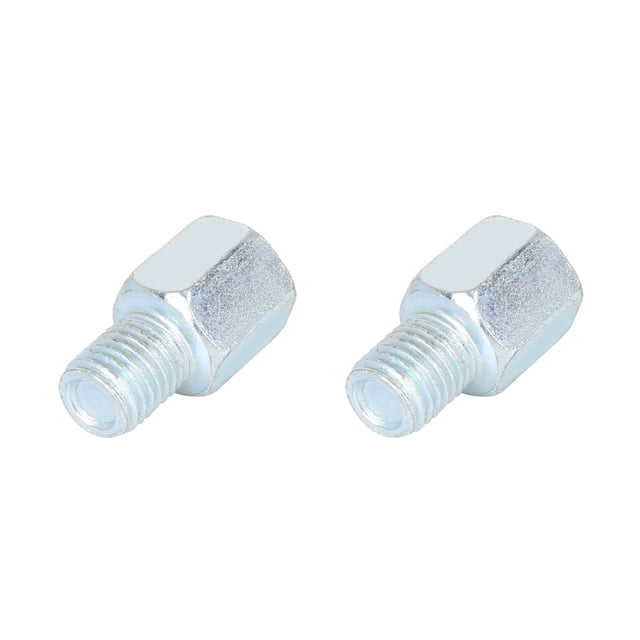 Unique Bargains 2pcs 8mm LH to 10mm RH Rearview Mirrors Reverse Adapter Screws Bolt Silver Tone for Motorcycle Bike E-bike