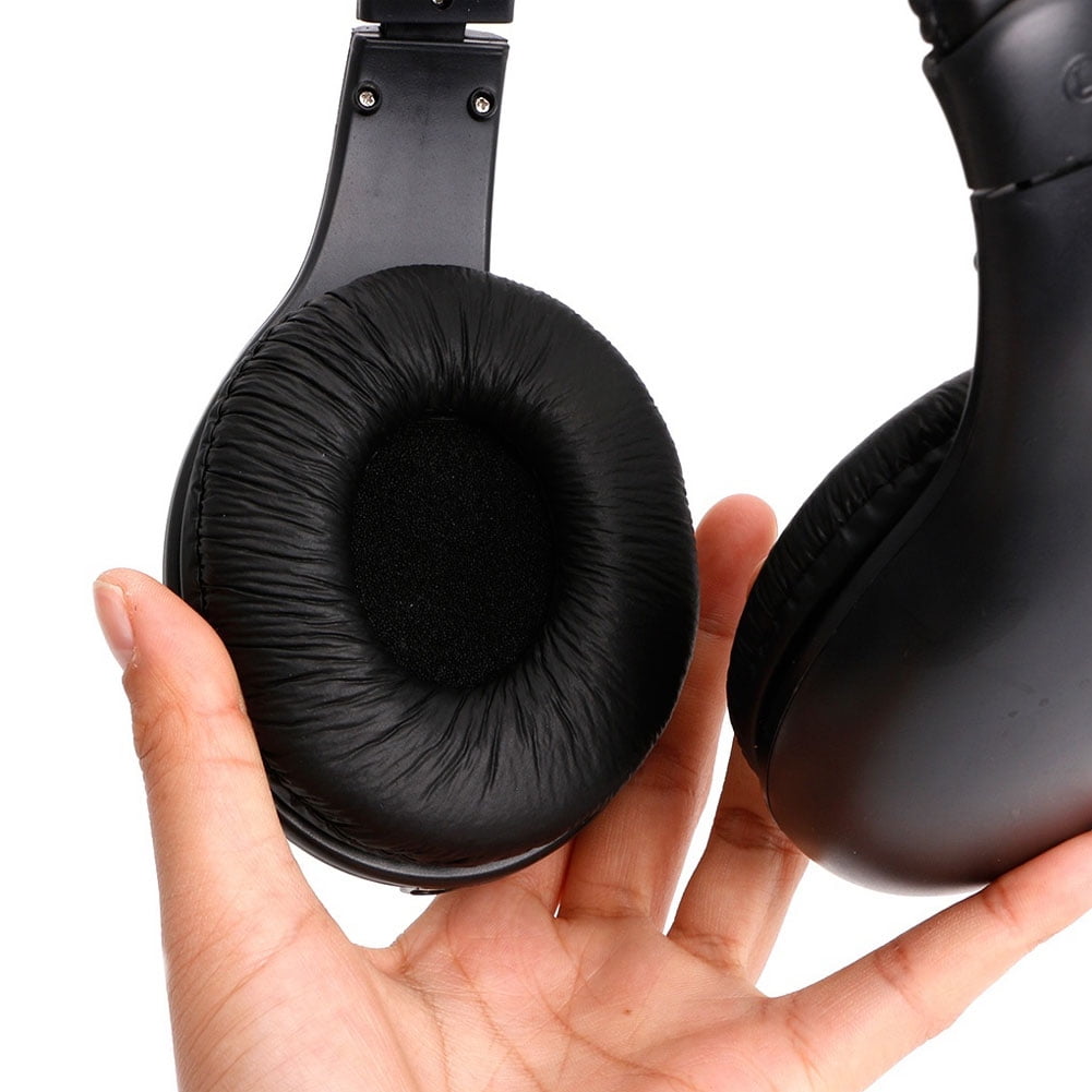 5 in 1 Hi-Fi FM Radio Wireless Headphones Headsets for TV DVD MP3 CD MP4 PC,Black