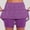 Purple, variant on BRGZLK Women's Yoga Pants Striped Mini Skorts Plus Size Cute Elastic High Waist Skort Summer Wide Leg Short Skirt with Pockets