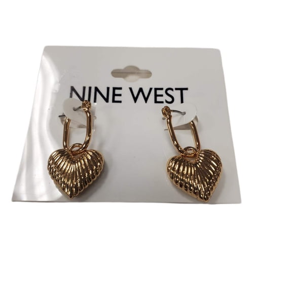 Golden Heart Earrings Nine West