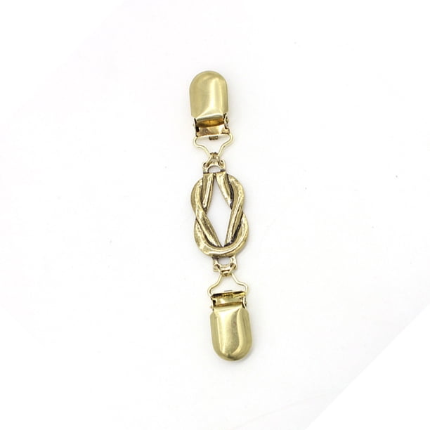 Clip de cuello exquisito oro plata bufanda anillo suéter clips tallado cuello joyería joyería día de San Valentín accesorios para mujeres doradas Inevent AP008825-02